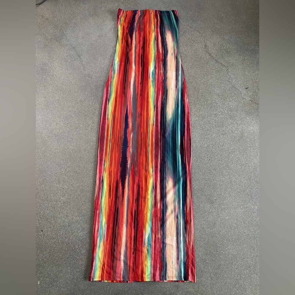 Multicolor Striped Maxi dress